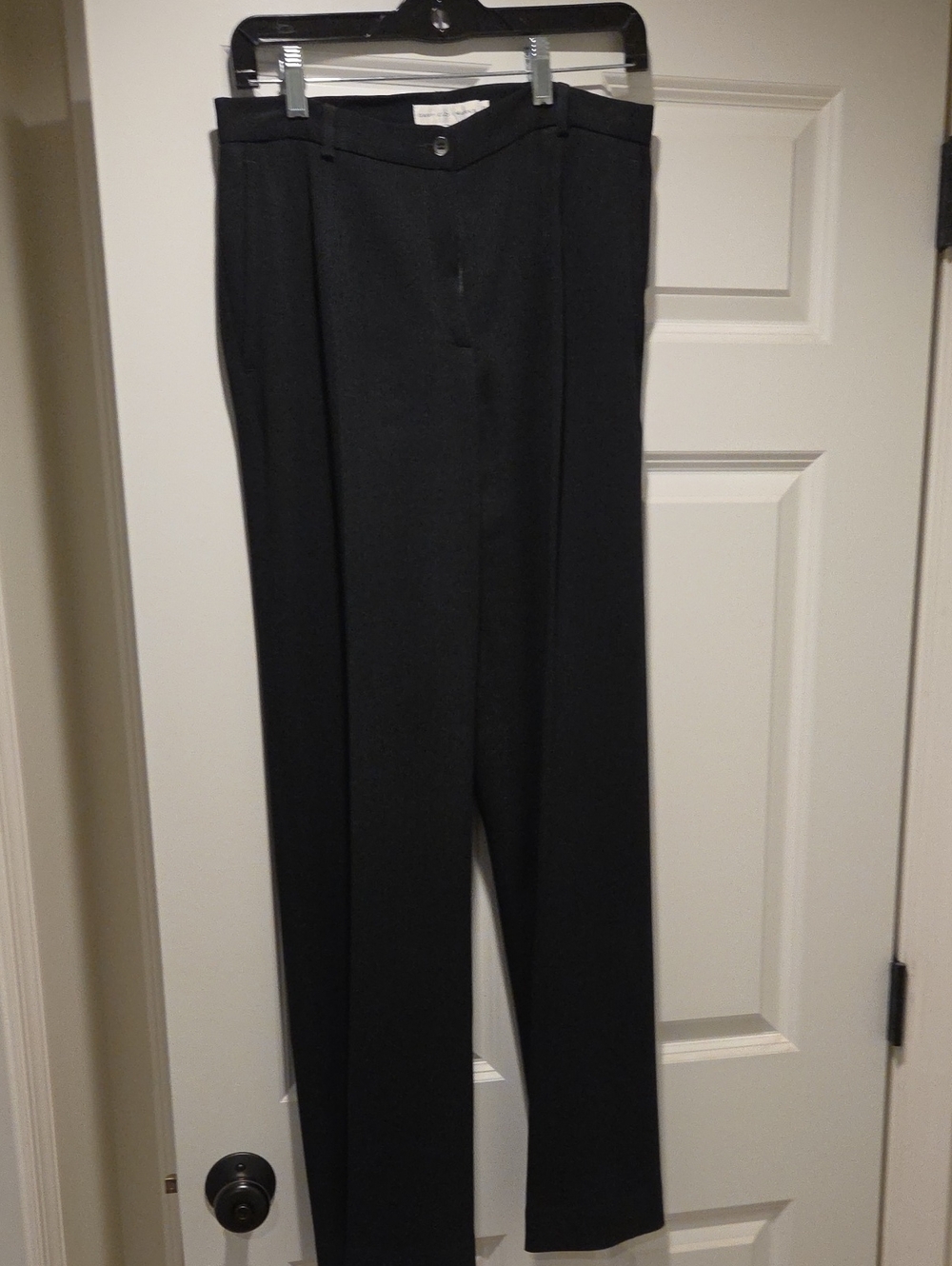Women's Black Classic Straight-Leg Trousers